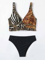  Casual Leopard Multicolor Women Beachwear 1521