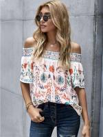 Boho Multicolor Regular Fit Floral Women Blouses 6721