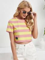  Short Sleeve Regular Fit Crop Women Clothing 961