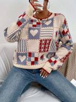  Regular Fit Heart Multicolor Women Sweaters 5122