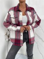 Preppy Regular Fit Multicolor Women Outerwear 6529