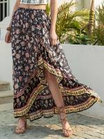 Multicolor Maxi Boho Floral Women Bottoms 7202