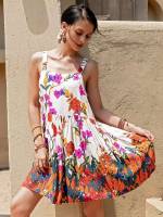 Floral Regular Fit Sleeveless Women Dresses 1505