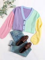 Long Sleeve Regular Fit Casual Multicolor Women Knitwear 798