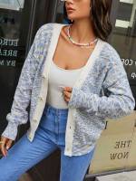 Casual Button Front Regular Regular Fit Women Cardigans 7159