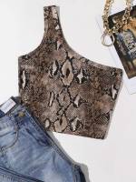 Slim Fit Snakeskin Print Sexy Women Clothing 728