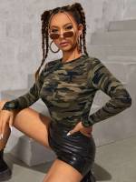  Multicolor Camo Casual Women Clothing 4873