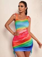 Ombre Short Glamorous Slim Fit Women Dresses 8535