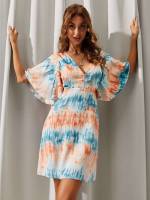 Boho Half Sleeve Multicolor Women Dresses 105