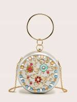 Rhinestone Multicolor Floral Women Bags 1