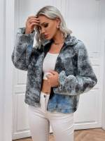 Tie Dye Long Sleeve Casual Collar Women Clothing 96