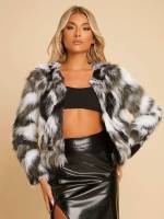  Glamorous Long Sleeve Women Faux Fur Coats 681