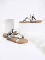  Snakeskin Print  Women Flat Sandals 3671