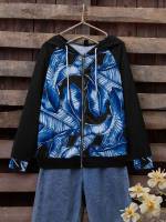 Long Sleeve Hooded Casual Drawstring Women Outerwear 5142