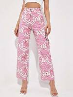  Multicolor Graphic Women Jeans 3753