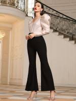  V neck Glamorous Regular Fit Women Jumpsuits  Bodysuits 7075