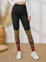  Casual Long Graphic Women Leggings 4067