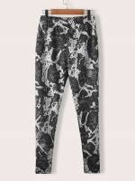 Casual  Snakeskin Print Women Leggings 4235