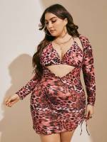 Sexy Multicolor Plus Size Beachwear 7288