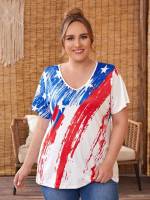  Flag Regular Fit Multicolor Women Plus Clothing 8700