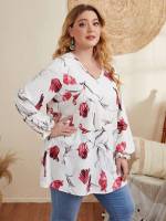  Long Regular Fit Long Sleeve Plus Size Blouses 2578