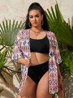   Regular Plus Size Cover Ups  Kimonos 270