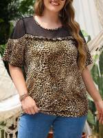 Regular Casual Regular Fit Plus Size Tops 5614