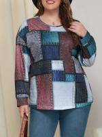  Regular Casual Plus Size T-shirts 5395