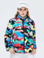  Camo Multicolor Plus Size Winter Coats 7662