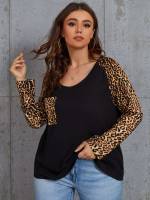  Regular Fit Long Long Sleeve Plus Size T-shirts 9013