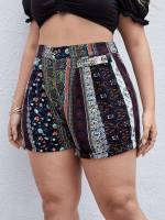  Tribal Boho Plus Size Shorts 1000