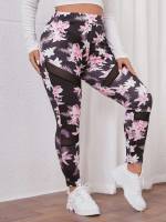  Cropped Multicolor Plus Size Leggings 5747