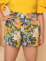  Floral Boho Plus Size Shorts 239