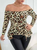  Sexy Long Sleeve Asymmetrical Plus Size Tops 7652