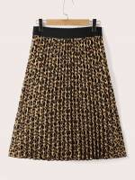 Midi Casual Multicolor Plus Size Skirts 596