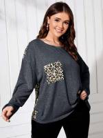 Multicolor Long Sleeve Regular Fit Pocket Women Plus Clothing 4651