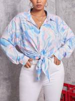 Multicolor Casual Plus Size Tops 955