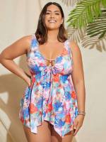  Multicolor  Plus Size Beachwear 8655