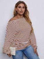  Asymmetrical Asymmetrical Neck Regular Fit Plus Size T-shirts 8654