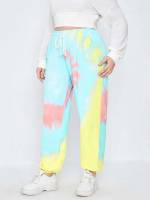 Multicolor  Drawstring Women Plus Clothing 3133