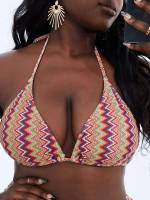  Chevron Halter Women Plus Clothing 8515