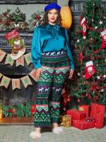  Regular Fit Christmas Plus Size Pants 994