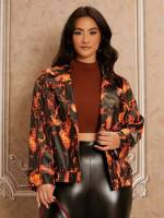 Casual Lapel Regular Plus Size Outerwears 1508