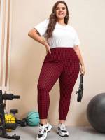  Houndstooth Multicolor Plus Size Leggings 2650