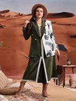 Regular Fit Colorblock Multicolor Plus Size Suits 5883