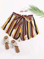  Belted Casual Plus Size Shorts 9795