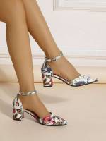 Floral Multicolor Fashionable Women Pumps 7752