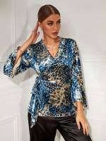 Multicolor Royal Leopard Women Robes 3959