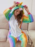 Ombre Multicolor Long Sleeve Underwear  Sleepwear 4231