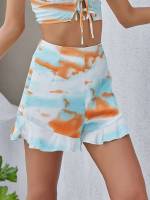  Multicolor Tie Dye Women Shorts 9859